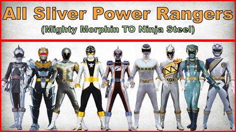 All Silver Power Rangerspower Rangers Mighty Morphin To Power Rangers