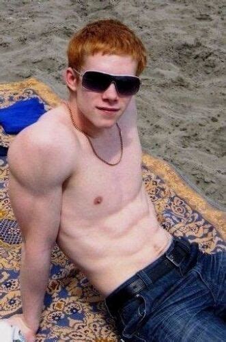 Shirtless Male Red Hair Ginger Hunk Laying On Beach Towel Dude PHOTO X D EBay
