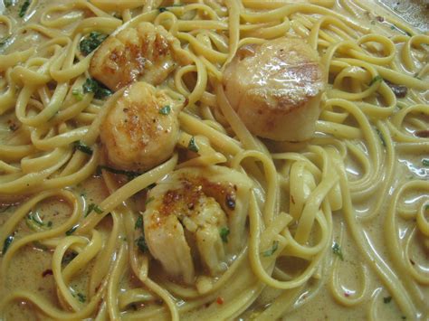 The angel hair past will cook in about 2 minutes once it starts, so get everything ready. Angel Hair Pasta with Scallop Saute - BigOven 18945