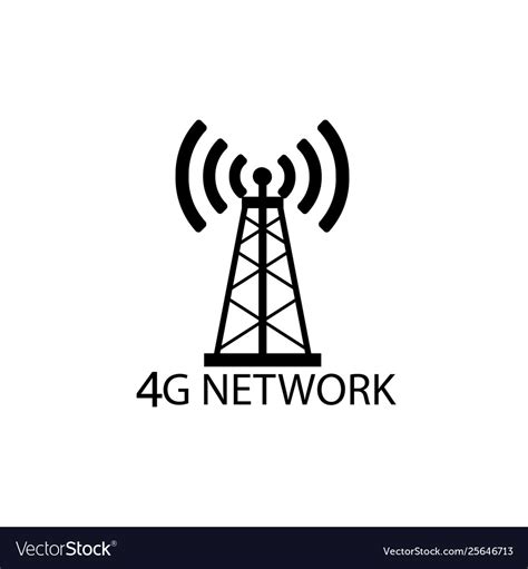 Technology Icon Network Sign 4g 4g Internet Vector Image