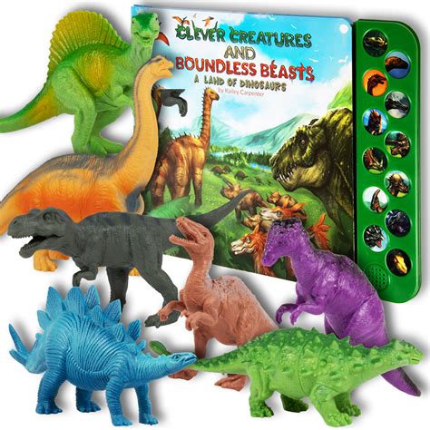Buy Lil Gen Realistic Dinosaurs With Dinosaur Sound Book Action Figure