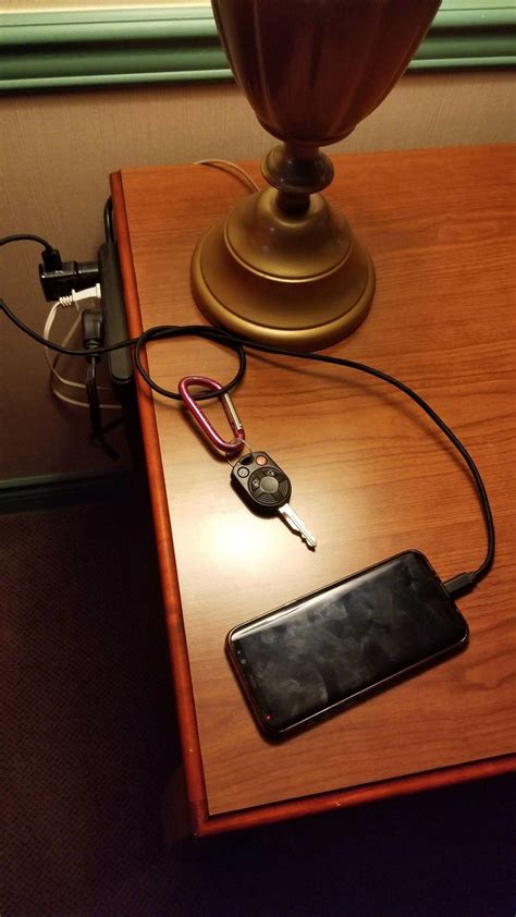 Attach Your Keys To Your Phone Charger So You Dont Forget Either Of