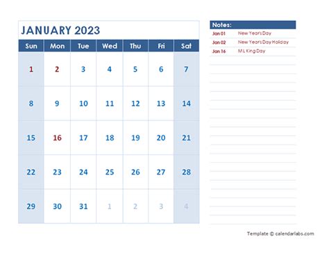 Printable Word Calendar 2023 Pe