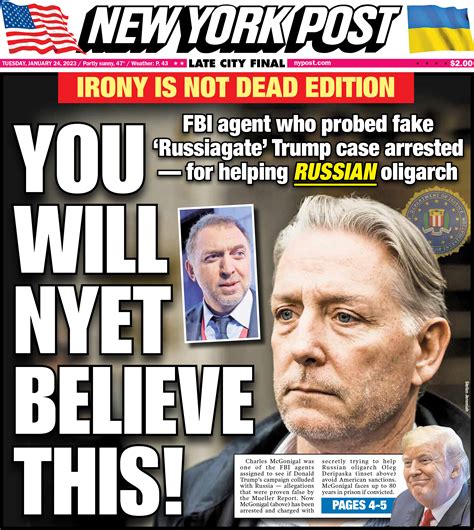 NY Post Cover for January 24, 2023 | New York Post