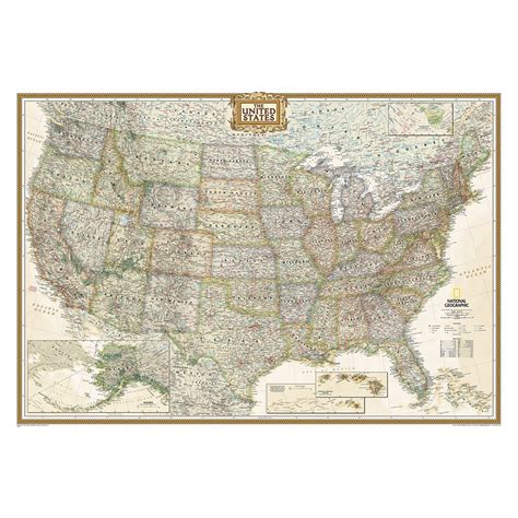 United States Wall Chart Map Laminated 18 X 24 18 X 24 Usa Map For Kids