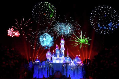 Disneyland Fireworks At Sleeping Beauty Castle Photograph By Mark