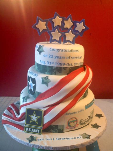 Check out our army cake selection for the very best in unique or custom, handmade pieces from our cakes shops. Army Retirement Cake - CakeCentral.com
