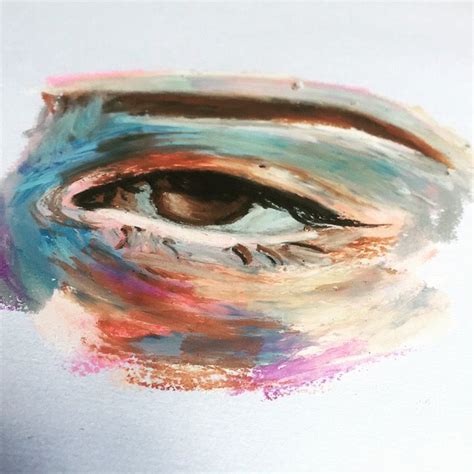 Oil Pastel Eye Drawing By Angela Wheatley Drawings Eye Drawing Art