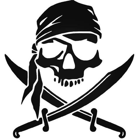 Pirate Skull Swords Decal Sticker Decalfly