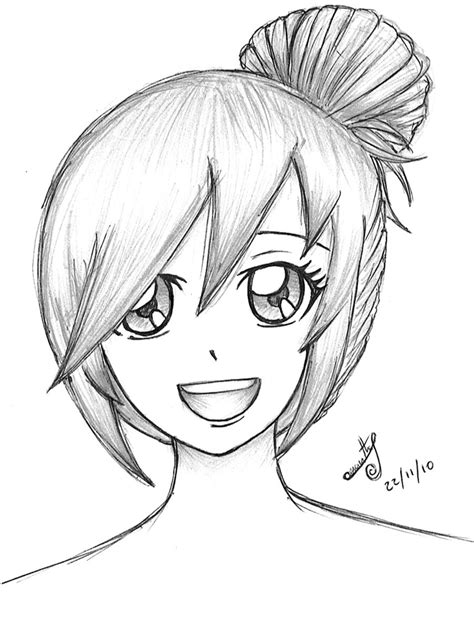 Easy Anime Girl Drawing At Getdrawings Free Download