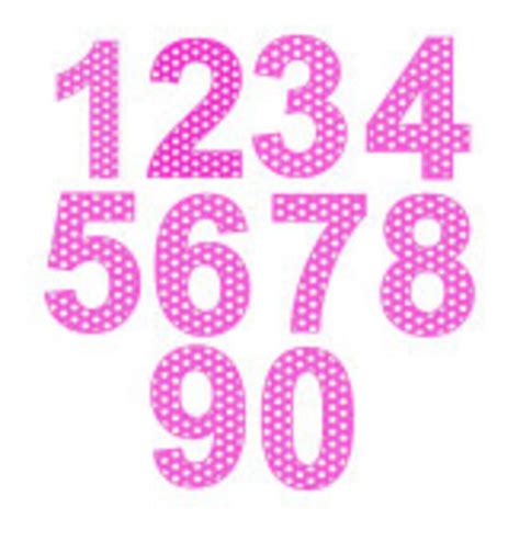 Polka Dot Numbers Svg