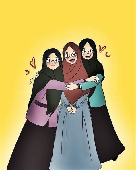 Gambar Kartun Animasi Muslimah Keren Cantik Lucu Dan Sedih Terbaru