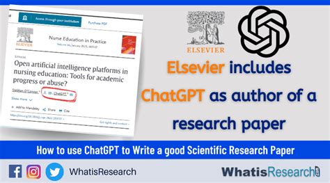 Elsevier Includes Chatgpt As Author Of A Research Paper Whatisresearch