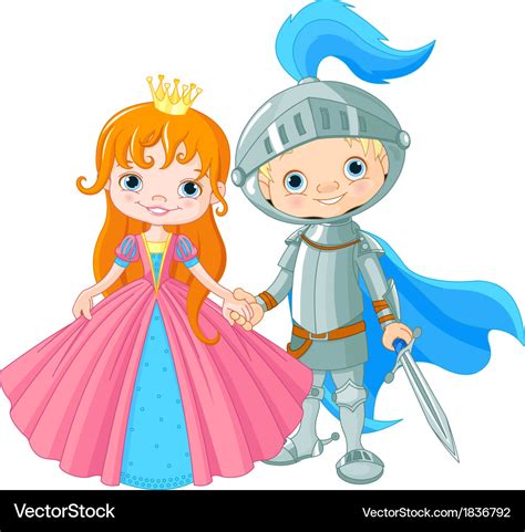 Medieval Lady And Knight Royalty Free Vector Image