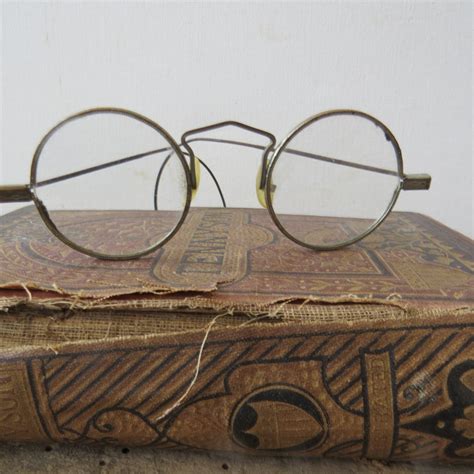 antique wire rim spectacles eyeglasses early 1900 s with