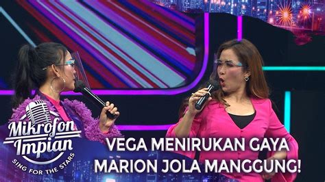 KOCAK BANGET VEGA MENIRUKAN GAYA MARION JOLA SAAT MANGGUNG Mikrofon