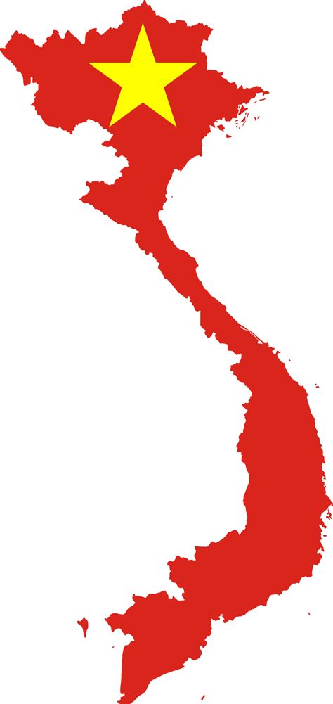 Vietnam Map With Flag