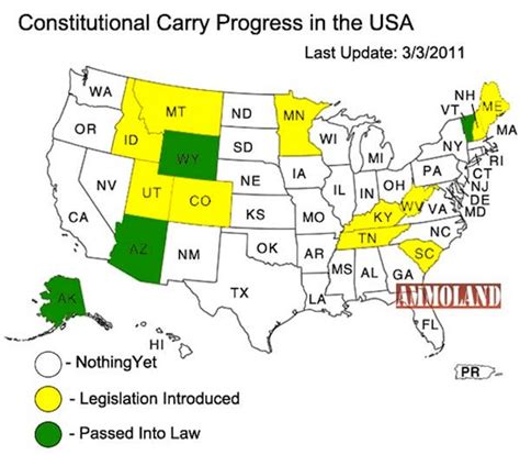 Constitutional Carry State Map The Truth About Guns