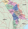 Moldova political map - Map of Moldova political (Eastern Europe - Europe)