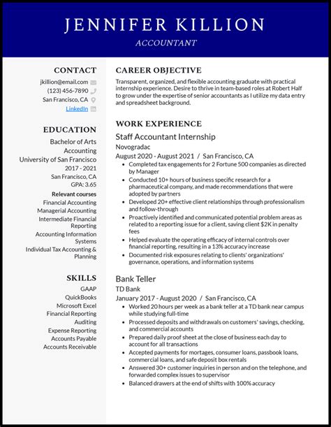 3 Entry Level Accountant Resume Examples For 2024