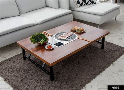 Angara Maximus Dining Table With Built In Grill At The Center