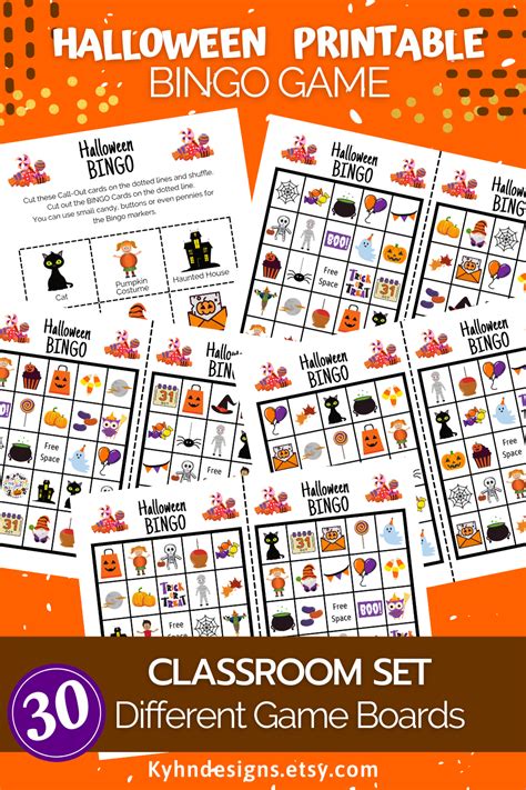 Printable Halloween Bingo Printable Games For Kids Classroom Games