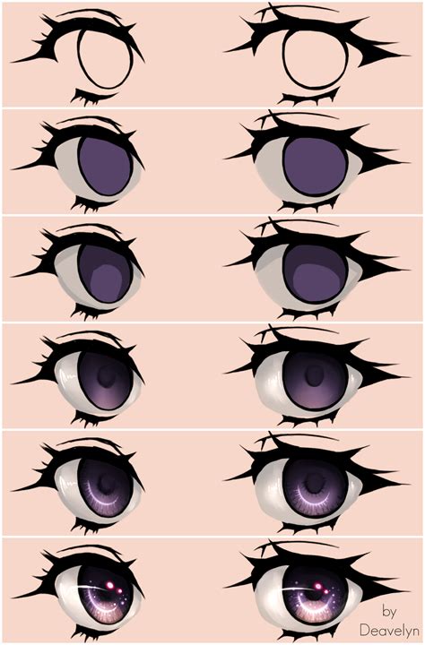 Starry Eyes Steps By Maruvie Anime Eye Drawing How To Draw Anime Eyes Anime Ey Erofound