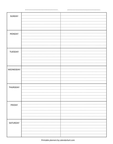 Free Printable Weekly Planner Templates Weekly Planner Organizer
