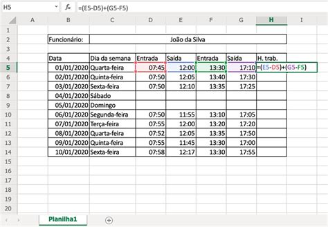 ECM INFORMÁTICA Controle de ponto no Excel como fazer planilha de