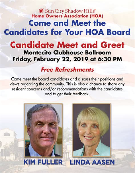 Candidate Meet And Greet Today Sun City Shadow Hills