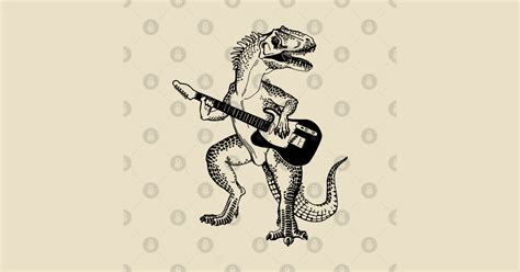 Seembo Dinosaur Playing Guitar Musician Guitarist Music