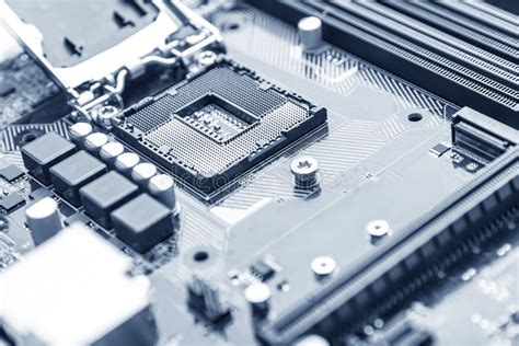 Computer Motherboard Close Up Stock Image Image Of Hardware Chip