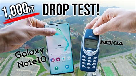 Samsung Galaxy Note 10 Drop Test From 1000ft Vs Nokia 3310 In 4k