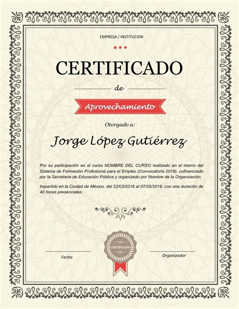 Plantilla Reconocimiento Diploma Certificado Para Word 2900 En