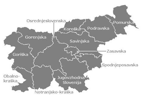 Le Regioni Della Slovenia Slovely