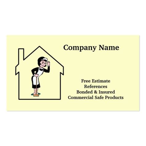 House Cleaning And Maid Services Business Card Zazzle