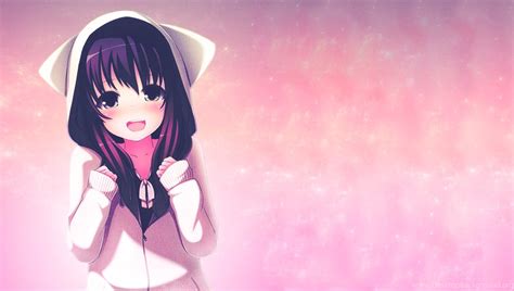 Kawaii Anime Girl Wallpaper By Flopperdesigns On Deviantart Desktop