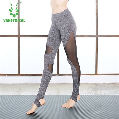 women yoga mesh leggings pants compresion tights stirrup leggings yoga patchwork quick dry