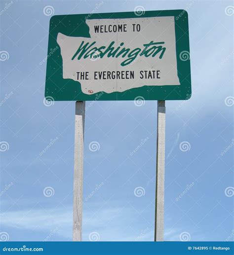 Washington Sign On World War Ii Memorial In Dc Royalty Free Stock