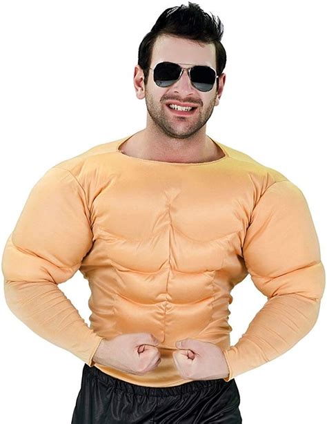 Flatwhite Mans Muscle Suit Costumesyellowone Size