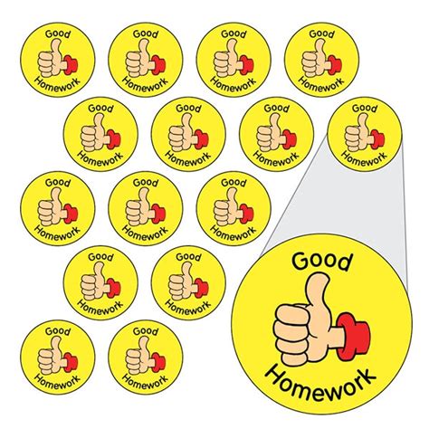Good Homework Stickers Diddi Dots Pupil Reward