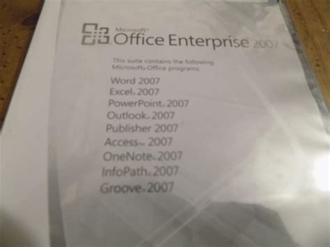 Microsoft Office 2007 Enterprise Edition Pcenglish Uk