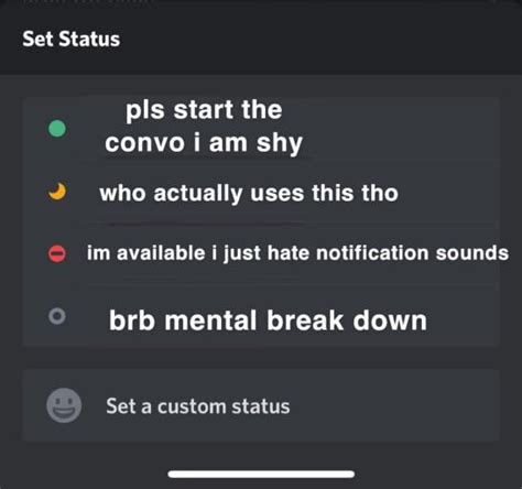 Discord Status Meaning Funny Statuses I Dont Have Friends Funny