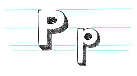 How To Draw 3d Letters P Uppercase P And Lowercase P In 90 Seconds