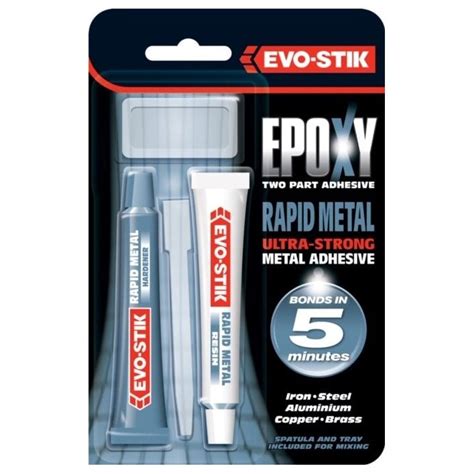 Evo Stik Epoxy Metal Tubes 2 Part Ultra Strong Adhesive Bonds Most Metals