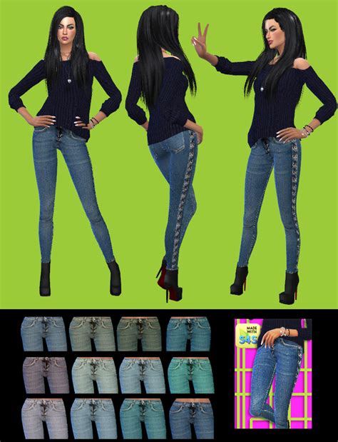 My Sims 4 Blog Yves Saint Laurent Inspired Jeans For Females By Gisheld