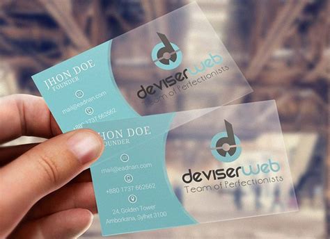 Here are templates of visiting cards available for editing and printing directly to your own printer. 280 GSM Transparent Business Card | Print Online We Deliver