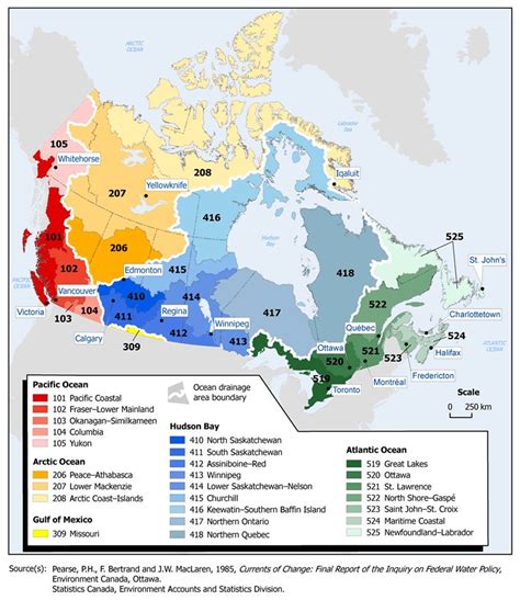 Map Of Canadas Drainage Basins Maps Of The World
