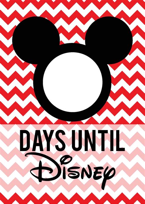Enjoy This Free Countdown To Disney Printable Disney Vacation