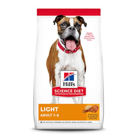 Hills Science Diet Adult Light With Chicken Meal And Barley Dry Dog Food
